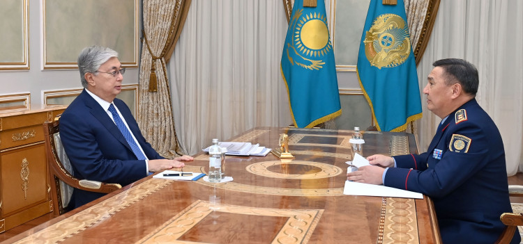 Глава государства заслушал доклад министра внутренних дел Марата Ахметжанова